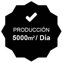 5000 m2 de producción al día